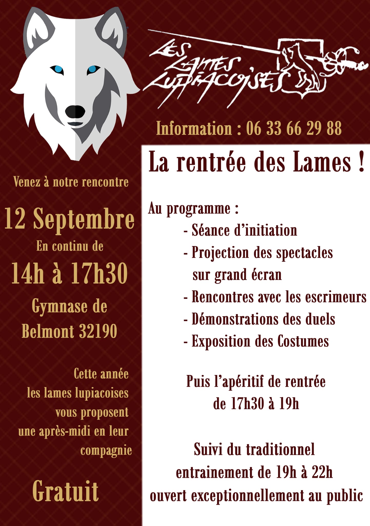 Informations rentrée 2026 - Les Lames Lupiacoises